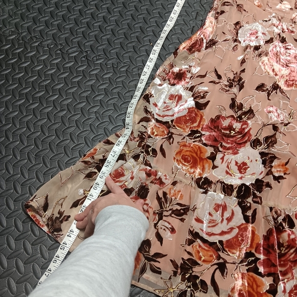 Lulus Composed Beauty Blush Pink Burnout Velvet Dress Medium - Picture 3 of 8